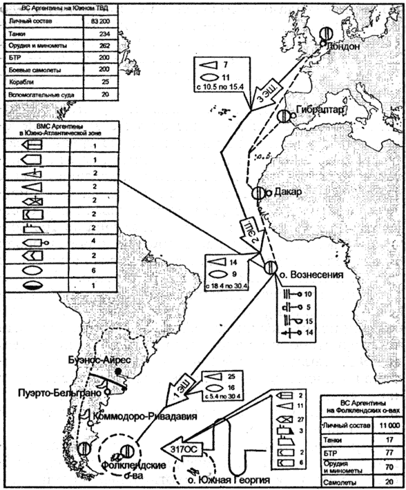 Развертывание британских экспедиционных сил в Южной Атлантике