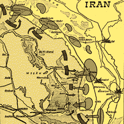 Карта сражений начала 1984 года